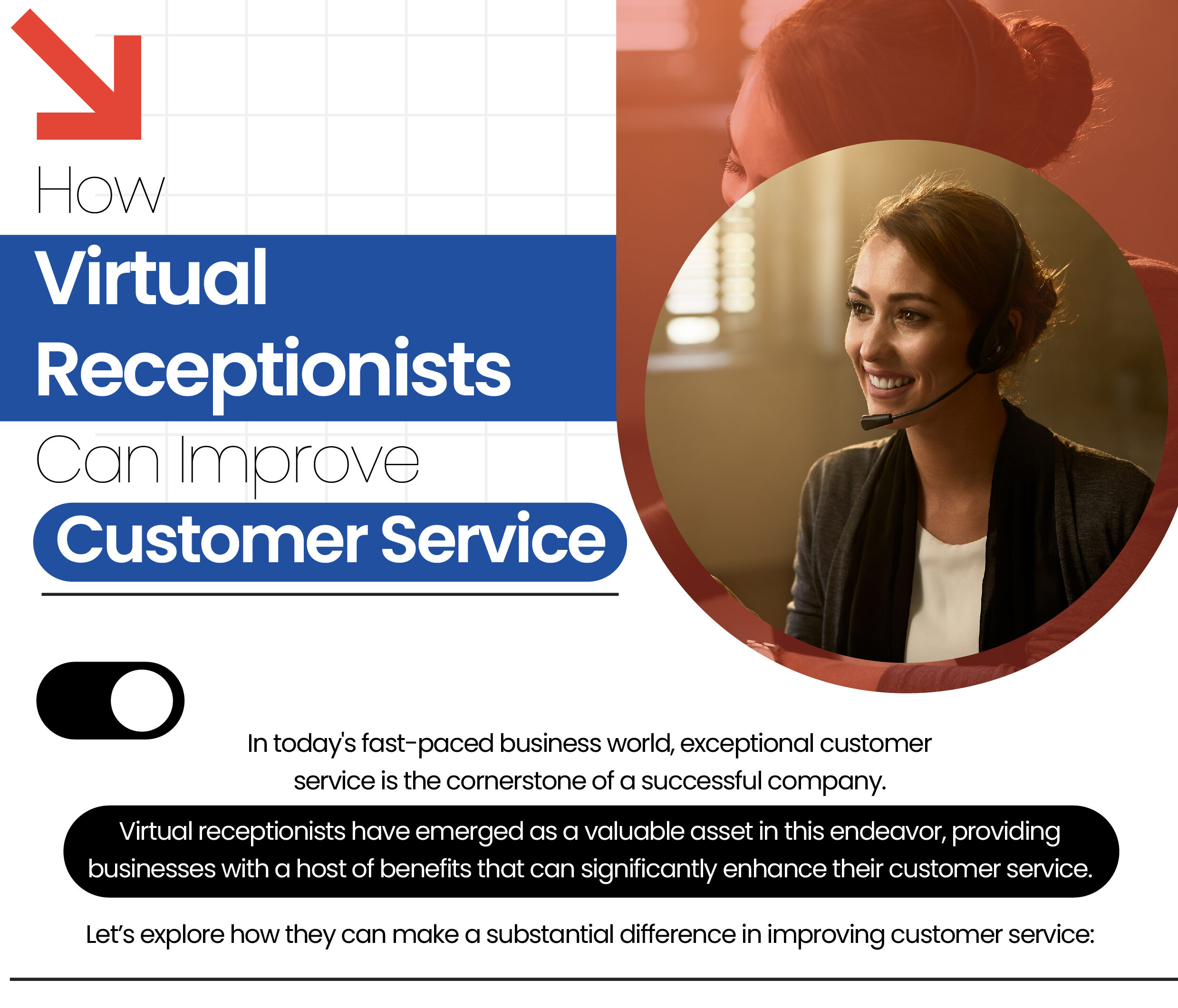 How Virtual Receptionists Can Improve Customer Service –  An Infographic